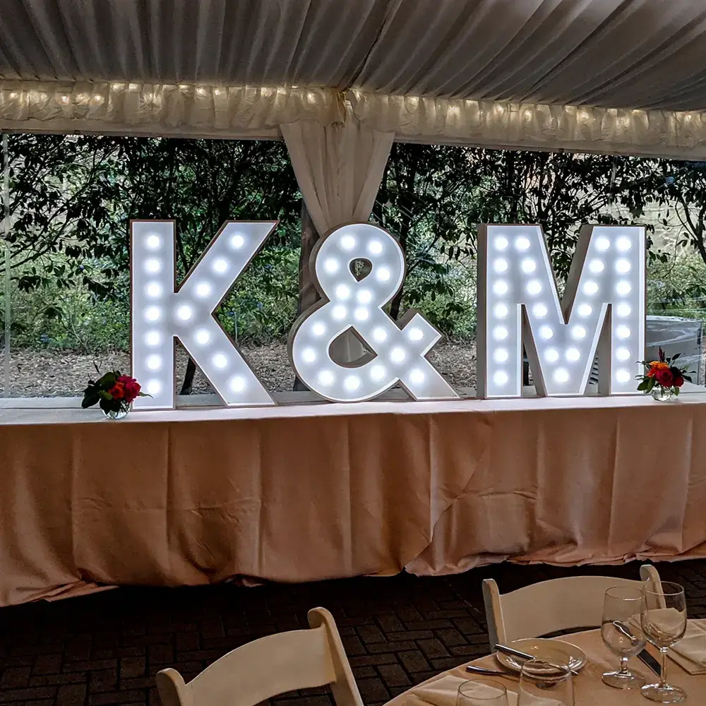 4ft LED Light Up Letters - K and M