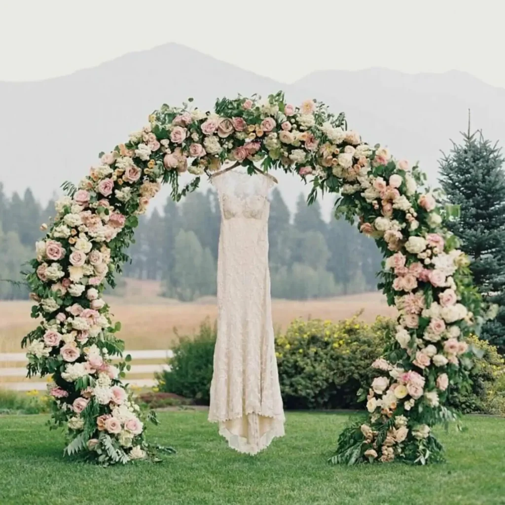 Large floral wedding backdrop