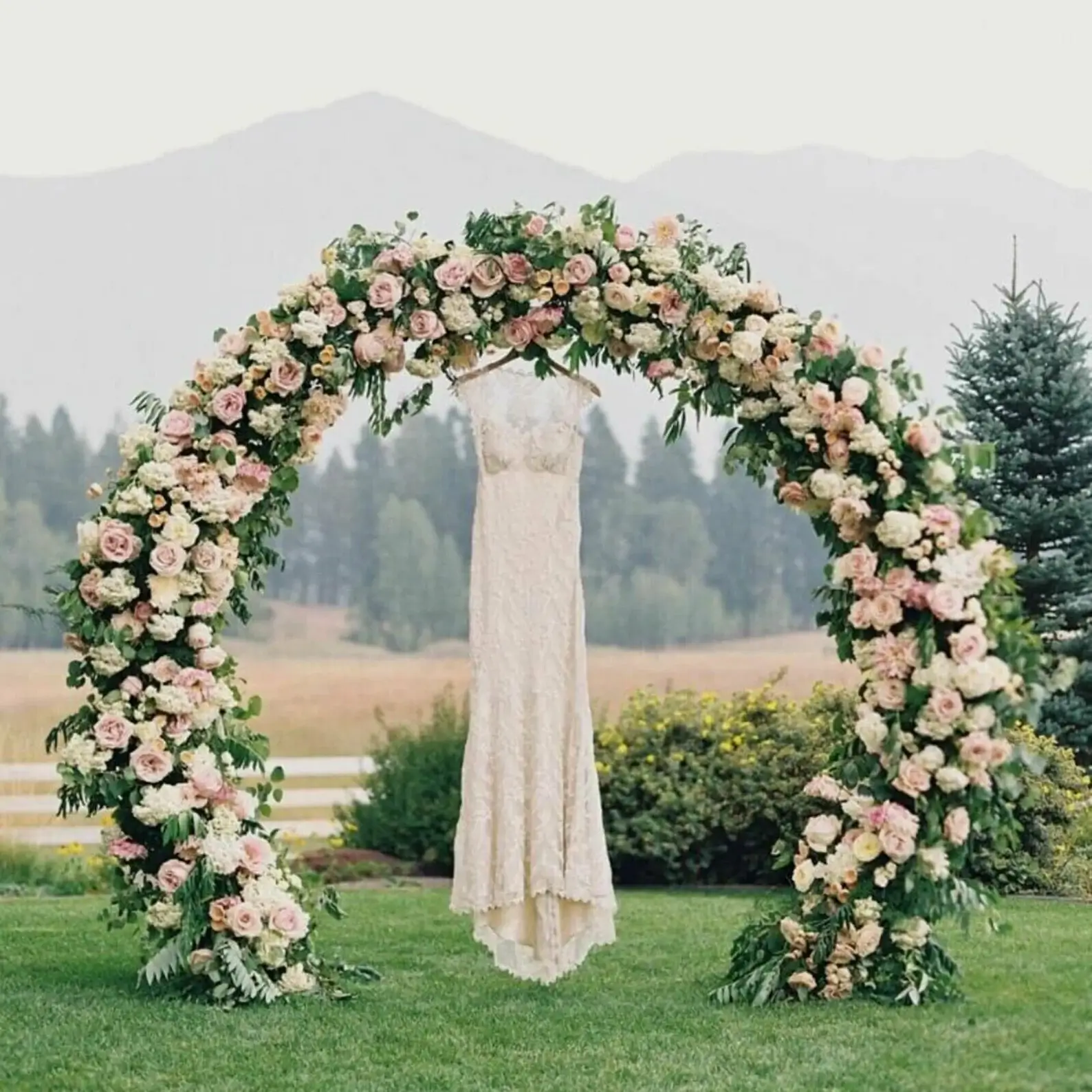 Large floral wedding backdrop