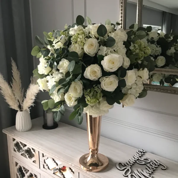 Gold Coloured Vase Centrepiece