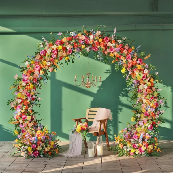 White Rose Floral Wedding Arch